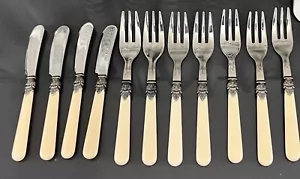 Inox Italia Napoleone Avorio 18/10 Inox Posate Cocktail Forchetta Coltello Spandicoltelli - Foto 1 di 10