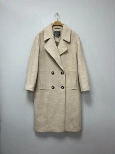 Anthropologie - Double Breasted Oversized Wool-Blend Chevron Coat - UK 12 - Picture 1 of 6