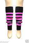 Ladies 80's Dance Stripe Women Leg Warmers Legwarmers Fancy Dress Accessories