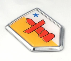 Nunavut Canada province Flag Car Chrome Emblem shield shape Decal Sticker - Foto 1 di 3