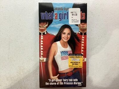 What a Girl Wants VHS 2003 Sealed Watermarked Hype Sticker PG Amanda Bynes - Image 1 of 4