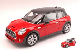 New Mini Hatch 2014 Red W/ Black Roof 1:18 Model 8050R WELLY - Foto 1 di 1