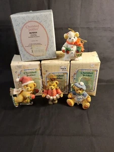 Lote De Colección De 4 Adornos De Peluches Enesco Apreciados Con Cajas - Imagen 1 de 19