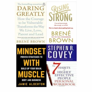 Daring Greatly,Rising Strong,Mindset With,7 Habits of Highly 4 Books Collection - Picture 1 of 5