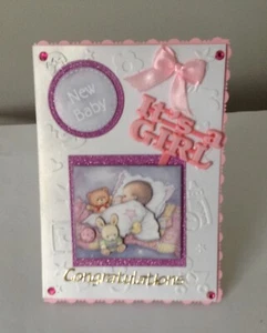 "It's a Girl " 3D Greeting Card - Picture 1 of 1