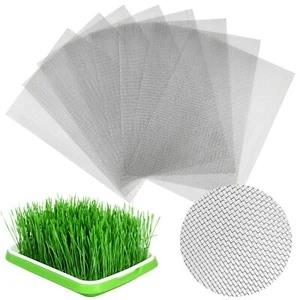 8 Pcs Seed Sprouting Tray Mesh Mat, 8.3 x 11.8 Inches Stainless Steel Grow Ma... - Picture 1 of 7