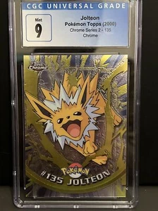 Pokemon Card Jolteon 135 Topps Chrome Pokemon TV Series Graded CGC 9 Mint - Picture 1 of 4