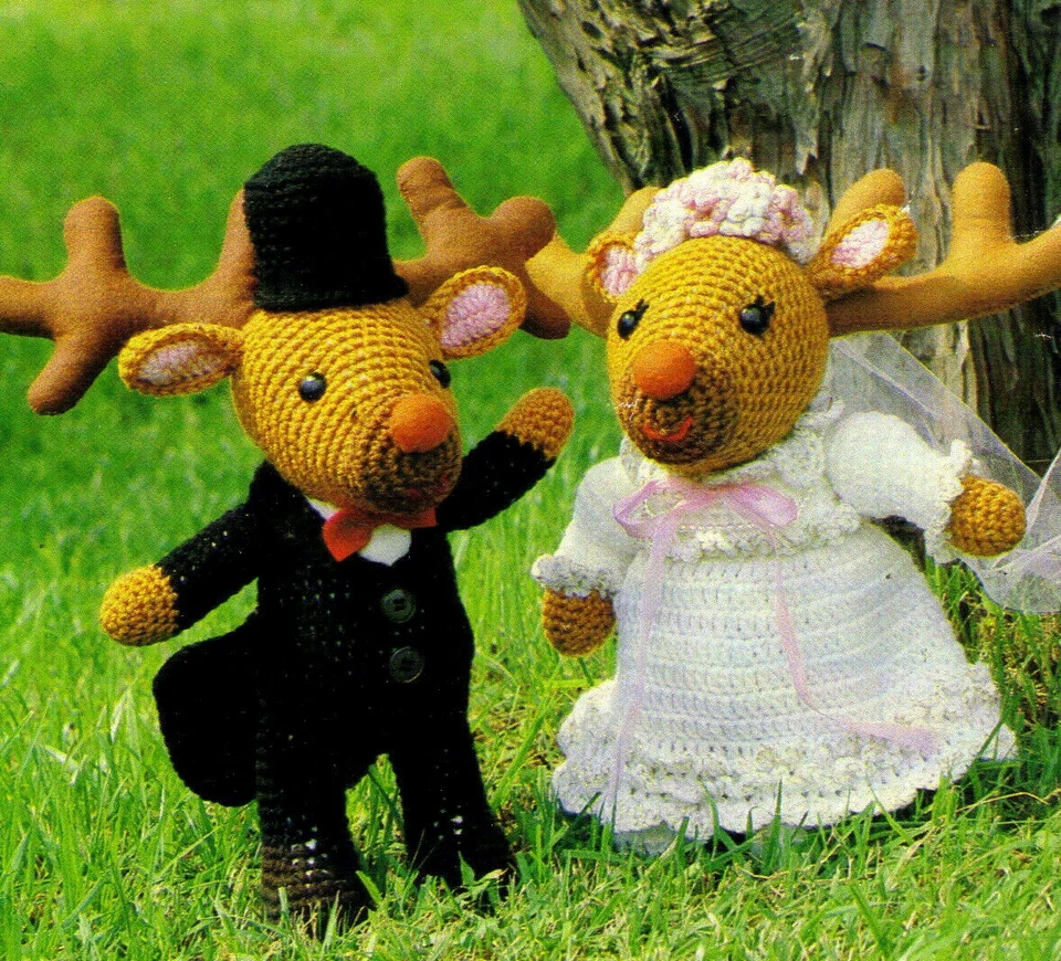 ADORABLE Woodland Wedding/Deer/Toy/Crochet Pattern INSTRUCTIONS ONLY - Image 1 of 1