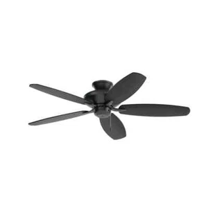 Renew 52 in. Indoor Satin Black Dual Mount Ceiling Fan with Pull Chain for Bedro - Picture 1 of 7