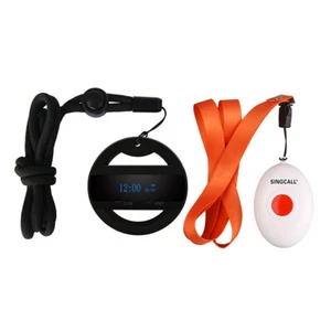 Sistema inalámbrico de paginación de llamadas de enfermería SINGCALL 1 receptor de reloj cordón, 1 buscapersonas - Imagen 1 de 10