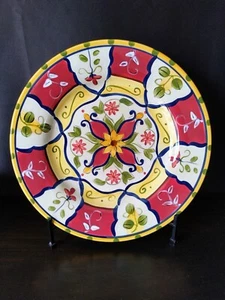Pier 1 Vallarta 13" Hand Painted Earthenware Dinner Chop Charger Plate - Picture 1 of 11