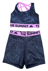 NUEVO Sujetador Pantalones Cortos Varsity All Star Cheerleading Summit XS Pequeño Negro Rosa - Imagen 1 de 6
