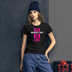Breast Cancer Awareness T-Shirt Pink Ribbon Whatever It Takes Custom Unique Tee - Picture 1 of 6