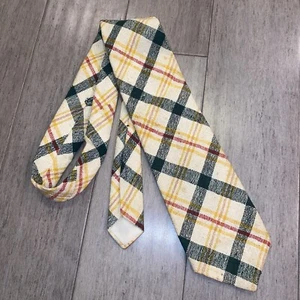 Vintage 60er 70er Krawatte Krawatte Herren breit dick Disco Tartan kariert Polyester Resilio - Bild 1 von 9