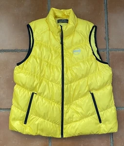 Ralph Lauren Active Bright Yellow Down Feather Puffer Vest Womens Sleeveless, L - Picture 1 of 7