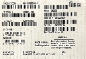 Intel AUP8X25S3NVDK 8x2,5 Zoll Hot Swap SAS/NVMe COMBO Laufwerksschacht Kit OPEN BOX - Bild 1 von 1