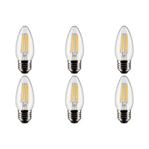 5.5W B11 LED - Clear - Medium base - 90 CRI - 4000K - 120V - 6-Pack - Picture 1 of 6
