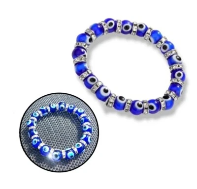 Blaue Armband Nazar Boncuk Auge Perlenoptik Blick Schmuck Böse Blick Armschmuck - Bild 1 von 2
