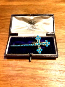 Turquoise Cross Sword Pinstick Depose O.G. - Picture 1 of 8