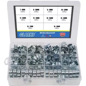 120Pcs 10 Size Mini Fuel Injection Style Hose Clamp Assortment Kit For... - Picture 1 of 7