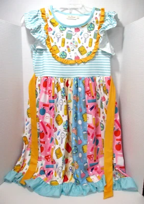 Vestido de Verano Marie Nicole Niñas 5XL 9/10 Años Regreso al Cole Volantes Foto 1 de 4