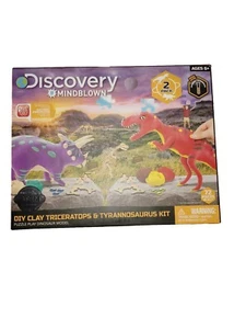 Discovery Mindblown STEM DIY Clay Triceratops Tyrannosaurus Kit Puzzle Play Dino - Picture 1 of 2