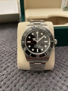 Rolex Submariner 124060 Silver Oyster Bracelet with Black Bezel - Picture 1 of 14