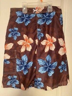 Crazy 8 Niños Talla 14 XL Marrón Floral Bañador Surf Pantalones Cortos Traje de Baño Usado en Excelente Condición Foto 1 de 4