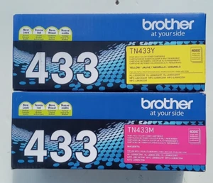 Brother TN433 High-Yield  Toner 2 Cartridge Set  (Magenta & Yellow) - Afbeelding 1 van 4