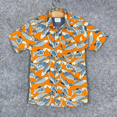 Sovereign Code LA Koi Print Short Sleeve Button Shirt Mens S Fish Contemporary - Image 1 of 4
