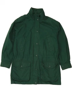 EDDIE BAUER Womens Windbreaker Coat UK 14 Medium Green Polyester CU20 - Picture 1 of 3