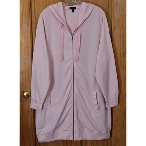 Ellos Oversized Hoodie Women's Large Pink Comfy Long Athleisure Loungewear - Picture 1 of 7