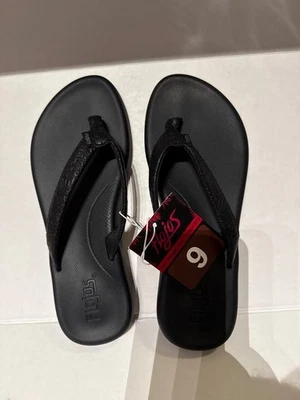 Flojos Chanclas Mujer Talla 9 Negro Artesanal Acolchado Calcetín Arco Soporte Nuevo  Foto 1 de 4