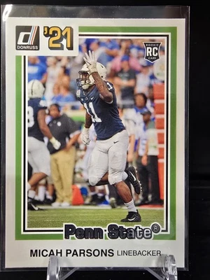 91059 - 2021 Panini Chronicles Draft Picks Donruss Retro RC Micah Parsons Dallas - Image 1 of 2