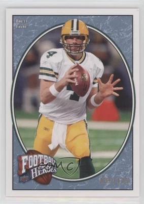 2008 Upper Deck Football Heroes Blue /125 Brett Favre #6 HOF - Image 1 of 2
