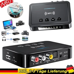 Bluetooth 5.0 NFC Empfänger 3.5mm AUX Cinch Buchse Wireless Hifi Audio Adapter - Bild 1 von 15