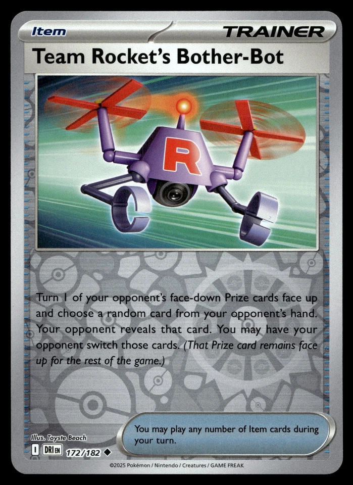 TEAM ROCKET'S BOTHER-BOT 172/182 UNCOMMON DESTINED RIVALS POKEMON - Image 1 of 4