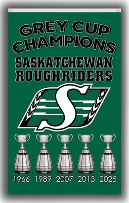 Bandera de fútbol americano Saskatchewan Roughriders 90x150 cm 3x5 pies campeones mejores fanáticos banner Foto 1 de 4