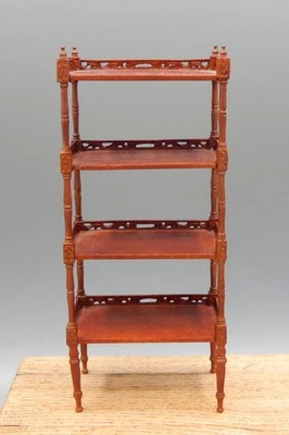 Vintage Bespaq Antique Asian Shelf Dollhouse Miniature 1:12 - Image 1 of 4