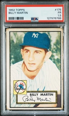 1952 TOPPS 175 BILLY MARTIN PSA 1.5 127976788 ROOKIE - Image 1 of 2