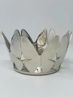 Bath & Body Works Butterfly Candle Holder Silver Metal Holder for 3 Wick Candle - Image 1 of 4