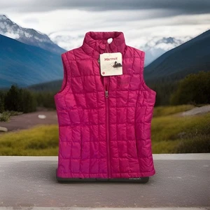 NEW Marmot Girls 550-Fill Down Sol Vest Size Youth Large Pink Full Zip - Picture 1 of 11