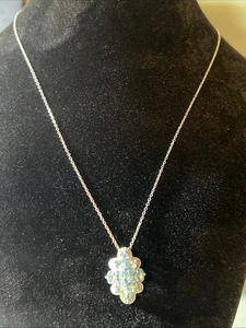 Impresionante collar con racimo de plata de ley y topacio azul - Imagen 1 de 6