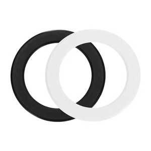 Bague Adaptateur Magnétique, 2Pcs Bague Autocollant Magnétique ABS, Noir, Blanc - Photo 1 sur 7