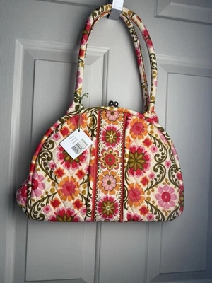 Cartera Vera Bradley Eloise en Folclórico - Nueva con Etiquetas - Patrón Retirado - Marco Kiss-Lock Foto 1 de 4