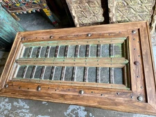 Jharokha Coffee Table, Rustic Chai Table, Long Farmhouse Coffee Table BOHO Decor