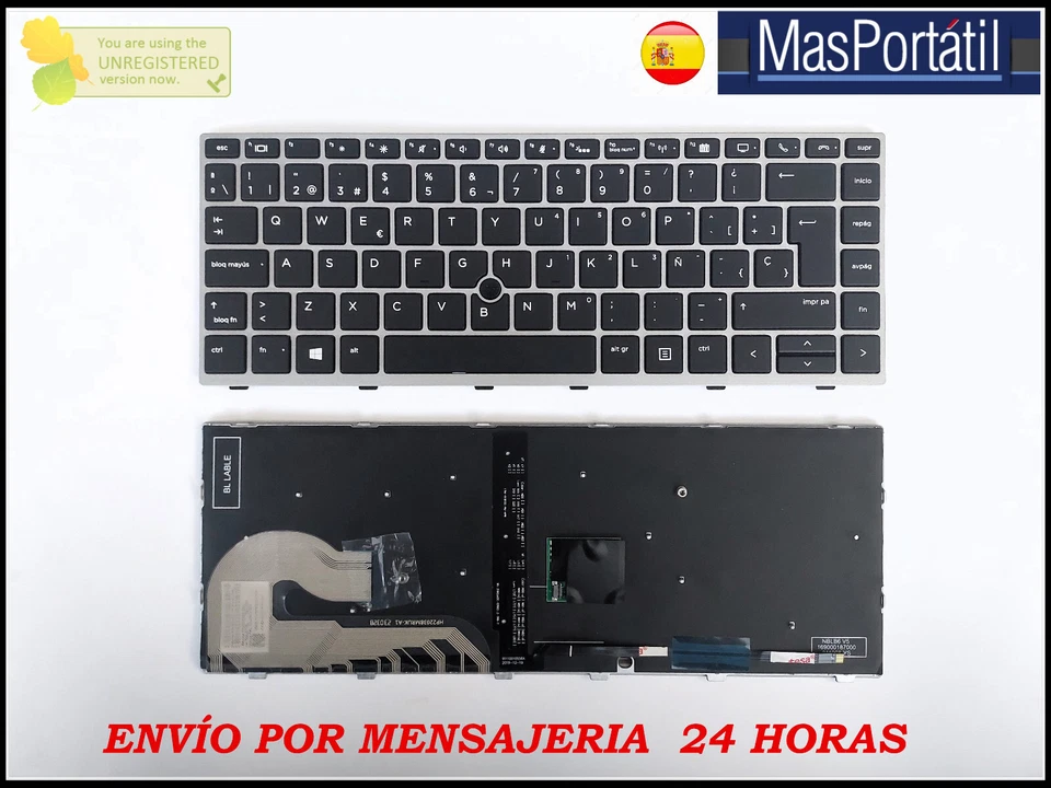 TECLADO ESPAÑOL NUEVO PORTATIL HP ELITEBOOK 840 G5, 840 G6 RETROILUMINADO TEC71