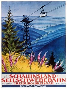 4841.Cable cars.schauinsland-seilschwebebahn.POSTER.decor Home Office art - Picture 1 of 1
