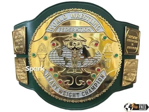 Big Green Heavyweight Wrestling Championship Title Belt Replica 4mm Zink Leder - Bild 1 von 6