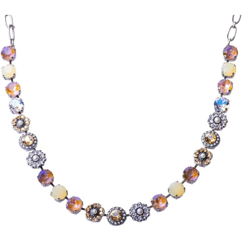 Collar de plata Mariana Butter Pecan amarillo claro marrón cristal mosaico 1153 nuevo con etiquetas Foto 1 de 1